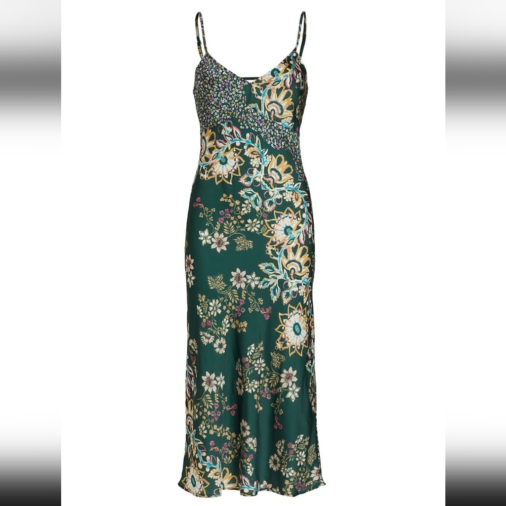 Free People Your Better Side Midi Slip Dress Silky Floral Print Siz Sm Md Lg NWT - Picture 13 of 14